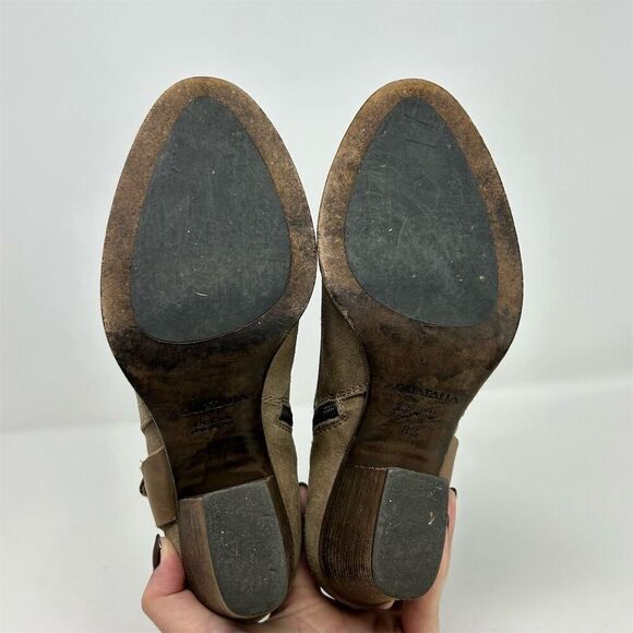 Aquatalia Women's Beige Light Brown Suede Ankle Boots Size 8.5 High Heel - Picture 10 of 13